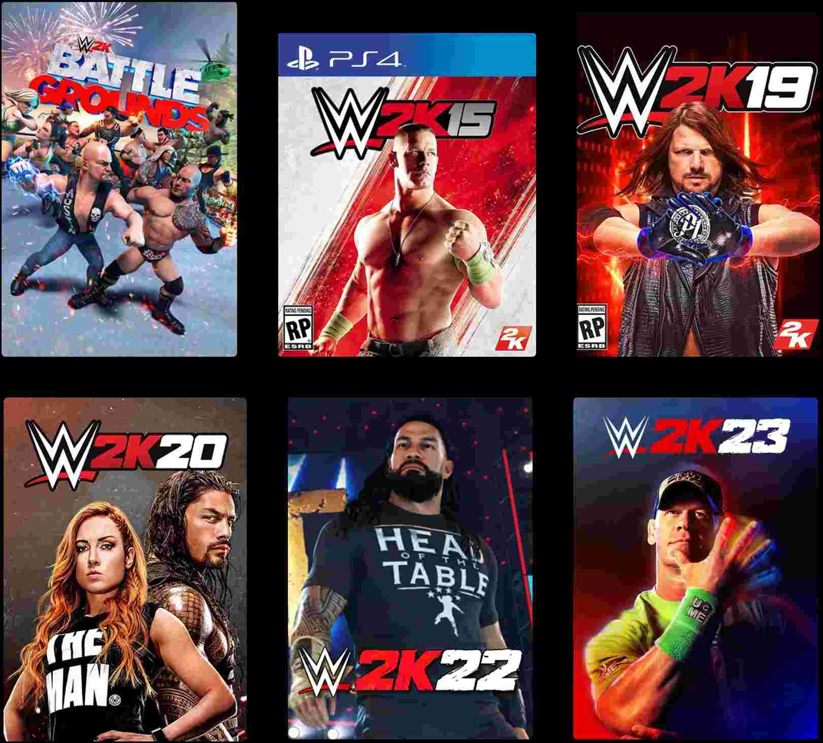 WWE 2K系列游戏封面